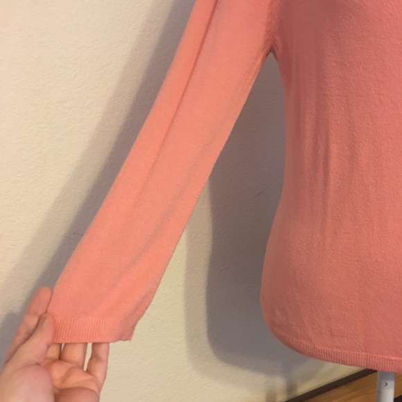 Hillard & Hanson coral pink soft stretchy sweater - Picture 3 of 6